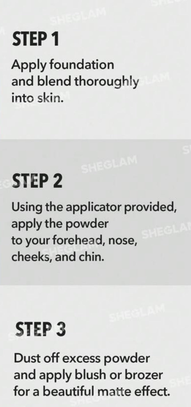 بودرة SHEGLAM للتحكم بزيوت البشره